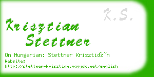 krisztian stettner business card